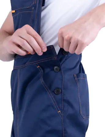 Костюм КМ-10 ЛЮКС с ПК (т.синий/оранжевый)