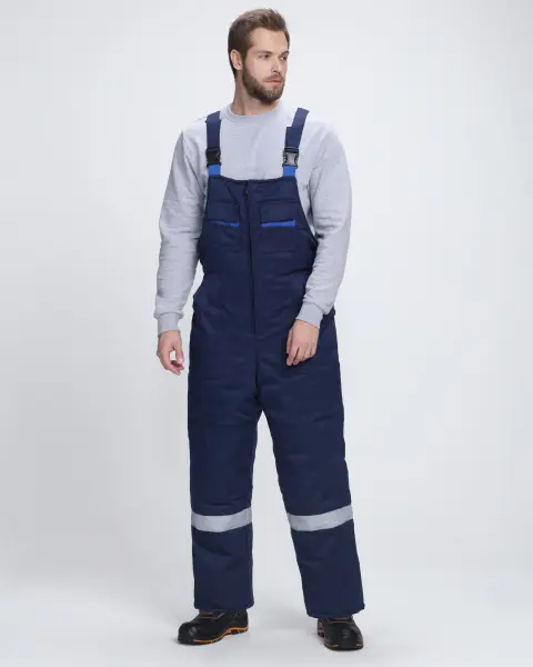 Костюм ТЕМП зимний с ПК (т.синий/васильковый)