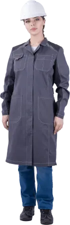 Халат ТУРБО SAFETY женский (серый/т.серый)