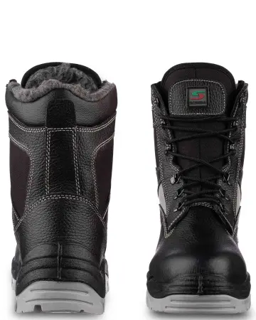 Ботинки СТРОИТЕЛЬ ПУ/ТПУ иск. мех с МП (черный)