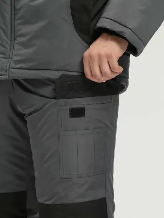 Костюм ВЕКТРОН-2 СОП зимний с ПК (т.серый/черный)