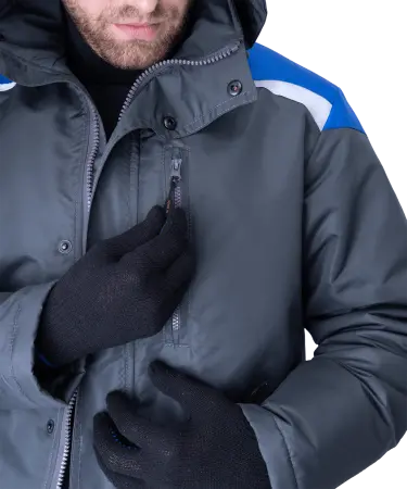 Куртка ШТУРМАН демисезонная (серый/васильковый)