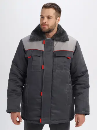 Куртка ФАВОРИТ MILL зимняя (т.серый/серый)