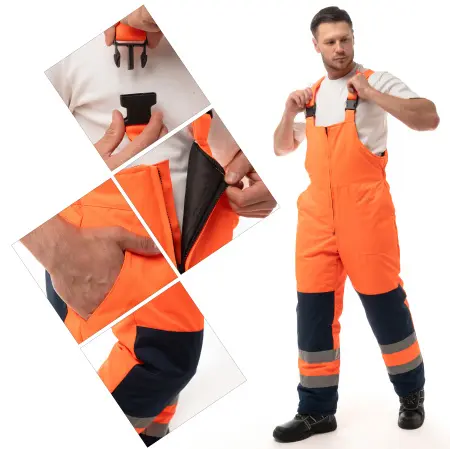 Костюм НОРДИК зимний с ПК (оранжевый/т.синий)