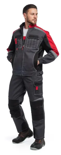 Костюм ФОРМУЛА с ПК (т.серый/красный/черный)