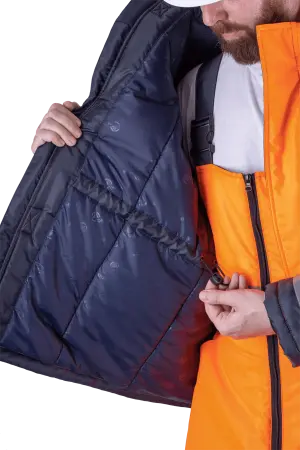 Костюм БРАЙТ зимний с ПК (оранжевый/синий)