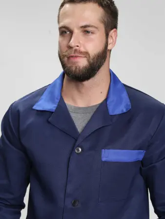 Халат ТЕХНОЛОГ (т.синий/васильковый)