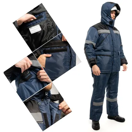 Костюм ПАМИР(ЭЛЬБРУС) зимний с СОП с ПК (т.синий/черный)
