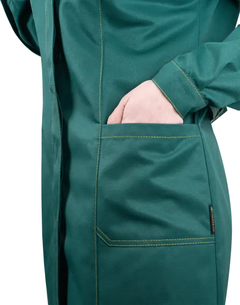 Халат КМ-10 ЛЮКС женский (зеленый/желтый)