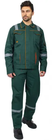 Костюм РЕСПЕКТ с ПК (т.зеленый/оранжевый)