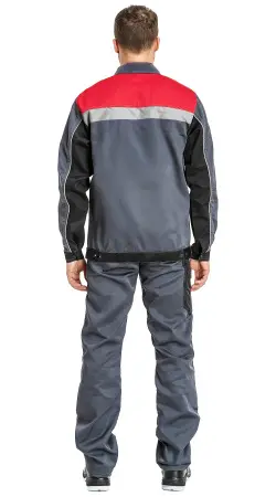 Костюм RONTA KS806 с БР (т.серый/черный/красный)