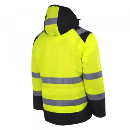 Куртка-парка BRODEKS KW 217 зимняя сигнальная (желтый/черный)