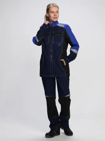 Костюм ФОРМУЛА-1 IMP женский с БР (т.синий/васильковый/черный)