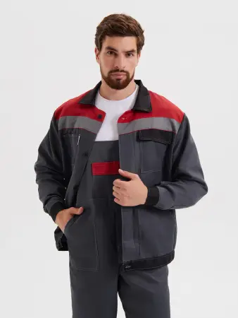 Костюм КОРПУС с ПК (т.серый/черный/красный)