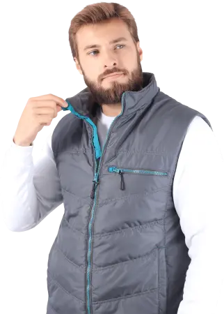 Жилет ГАЛАКТИКА зимний (серый/бирюза)