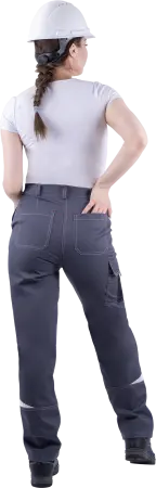 Брюки ТУРБО SAFETY женские (серый/чёрный/красный)