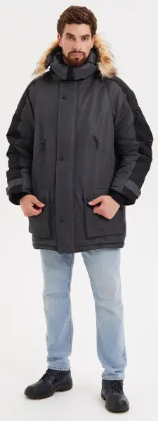 Куртка ПРЕМЬЕР зимняя (серый/черный)