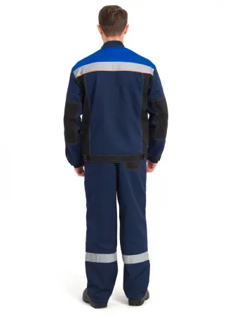 Костюм М с СОП с ПК (синий/черный/василек)