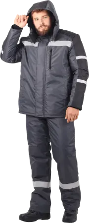 Костюм РОУД зимний с ПК (т.серый/черный)