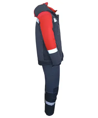 Костюм ЮКОН-МЕМБРАНА зимний с БР (т. серый/черный/красный)