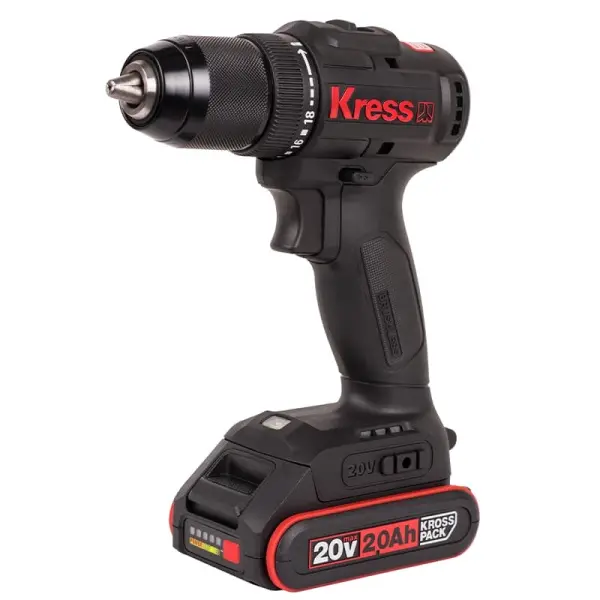 Аккумуляторная дрель-шуруповерт KRESS KU212.1 20В 50Нм 2х2А/ч Аккумуляторная дрель-шуруповерт KRESS KU212.1 20В 50Нм 2х2А/ч