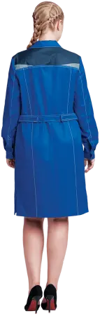 Халат КМ-10 ЛЮКС женский (василек/т.синий)