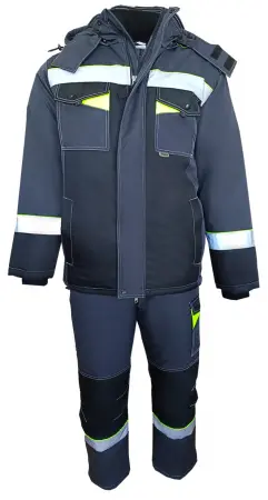 Костюм ОРЕГОН-МЕМБРАНА зимний с БР (т. серый/черный/лимонный)