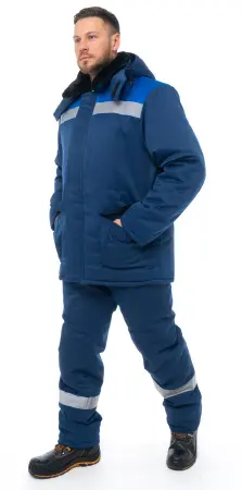 Костюм СТАНДАРТ ГРЕТА зимний с СОП с ПК (т.синий/васильковый)