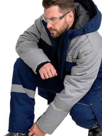 Костюм RONTA KS580 зимний с ПК (т.синий/св.серый)