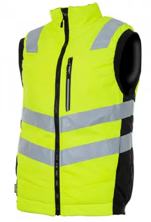 Сигнальный жилет BRODEKS KW 111 утепленный (желтый/черный)