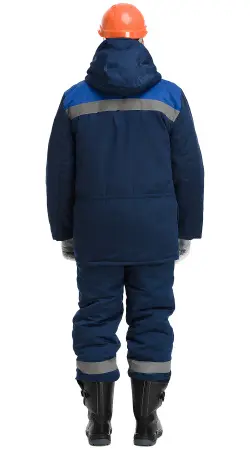 Куртка RONTA KR951 зимняя (т.синий/васильковый)