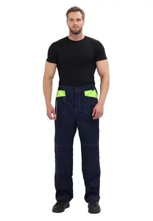 Костюм ОПТИМАЛЬНЫЙ с БР (т.синий/лимонный)