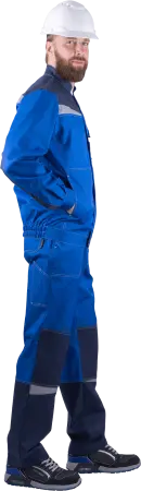 Костюм КМ-10 ЛЮКС летний с БР (василек/т.синий)