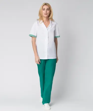 Костюм НАДЕЖДА женский с БР (зеленый/белый)