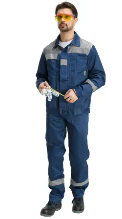 Костюм RONTA KS812 с ПК (т.синий/св.серый)