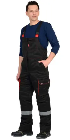 Костюм СИРИУС-ТИТАН зимний с ПК (черный/красный)