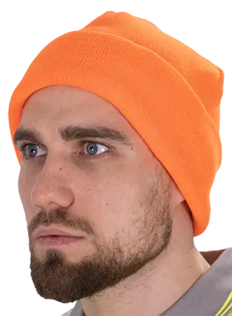 Шапка трикотажная двойная (оранжевый)