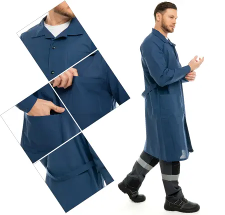 Халат ИТР бязь (синий)