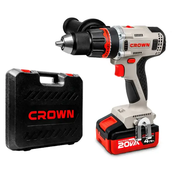 Аккумуляторный шуруповерт BL CROWN CT21090HMX-4 BMC 20В B3+ 2х4.0Ач 500/2000об/мин Аккумуляторный шуруповерт BL CROWN CT21090HMX-4 BMC 20В B3+ 2х4.0Ач 500/2000об/мин