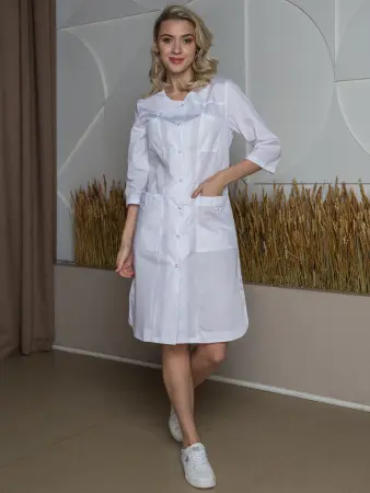 Халат ОРХИДЕЯ женский (белый) женские медицинские