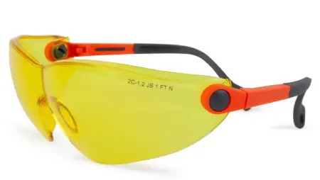 JSG1511-Y Защитные регулируемые очки из ударопрочного поликарбоната (янтарный)