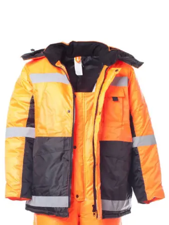 Костюм МЕТЕО зимний с ПК (оранжевый/черный)