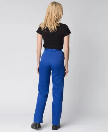 Костюм женский с БР (васильковый/красный)