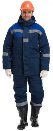 Костюм RONTA KS241 зимний с ПК (т.синий/васильковый)