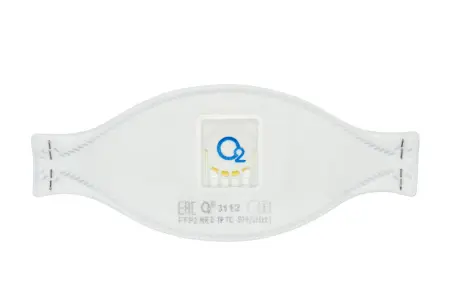 Респиратор полумаска О2 3112 FFP2 NR D трехпанельный с клапаном выдоха