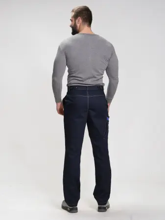 Брюки АЛЬКОР (т.синий/васильковый)