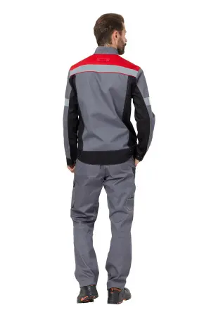 Костюм ПАМИР 2 с ПК (серый/черный/красный)