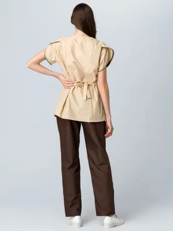 Костюм МОККО женский с БР (коричневый/бежевый) женские медицинские