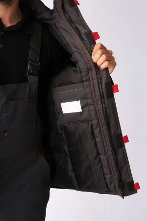 Куртка ФЛОФТ ПРЕМИУМ зимняя (т.серый/св.серый/красный) Куртка ФЛОФТ ПРЕМИУМ зимняя (т.серый/св.серый/красный)