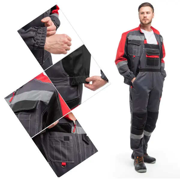 Костюм ФОРМУЛА с СОП с ПК (т.серый/красный/черный)